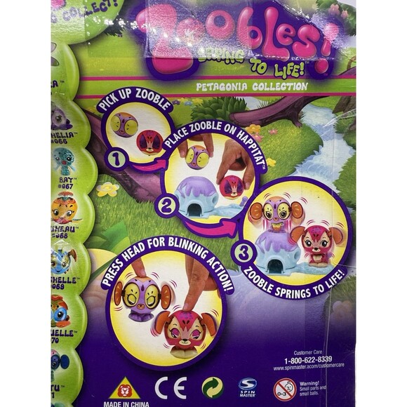 2010 Zoobles Spring to Life Tutu 071 & Tabitha 072 POP OPEN ACTION PETAGONIA NIB - Picture 7 of 7